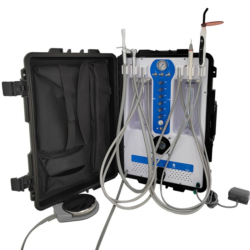 2H Greeloy Portable Dental Unit with Air Compressor Medical Treatment Device