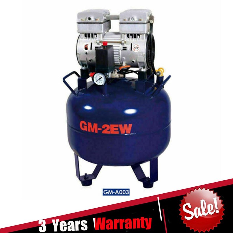 110V 850W Portable Dental Medical Air Compressor Oil Free Tank Noiseless New TOP