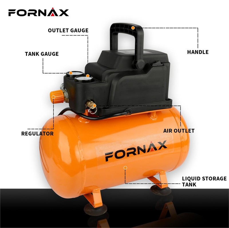 FORNAX 3 Gallon Portable Air Compressor, 110 PSI Hot Dog Air Compressor, Oil ... gallery
