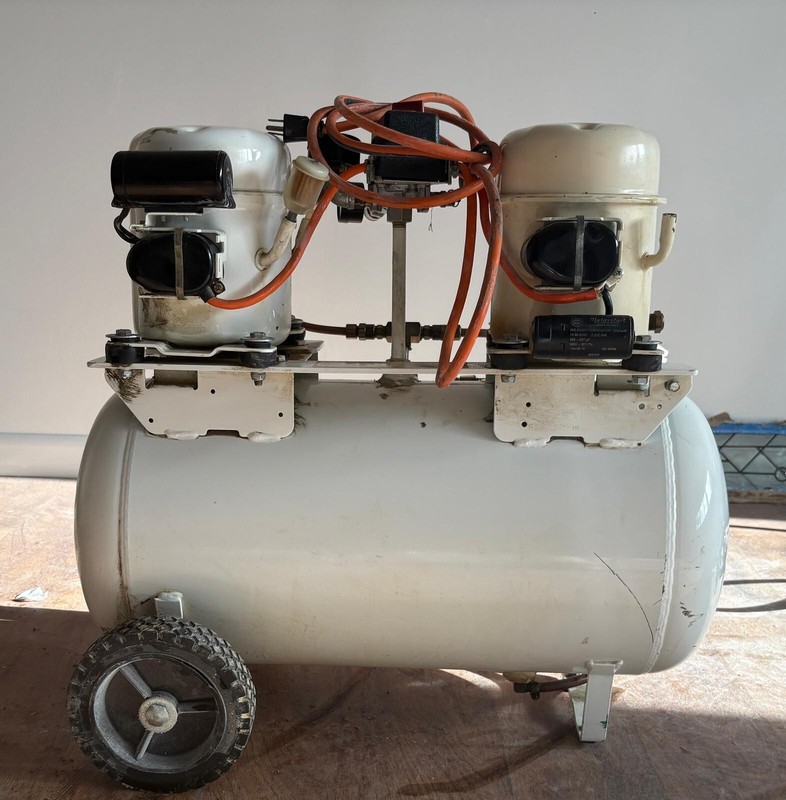 Quiet Air II Lubricated Dental Air Compressor-Dual Head, 1 HP, 11 Gal Tank 120v gallery