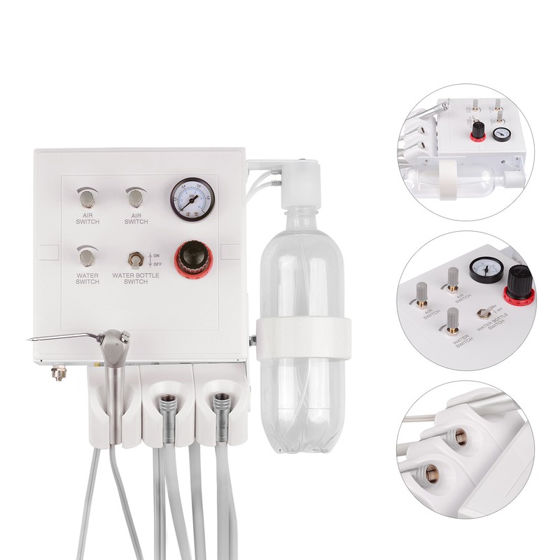 Portable Dental Turbine Unit with 3 Way Syringe Wall-mounted Type Weak Suction