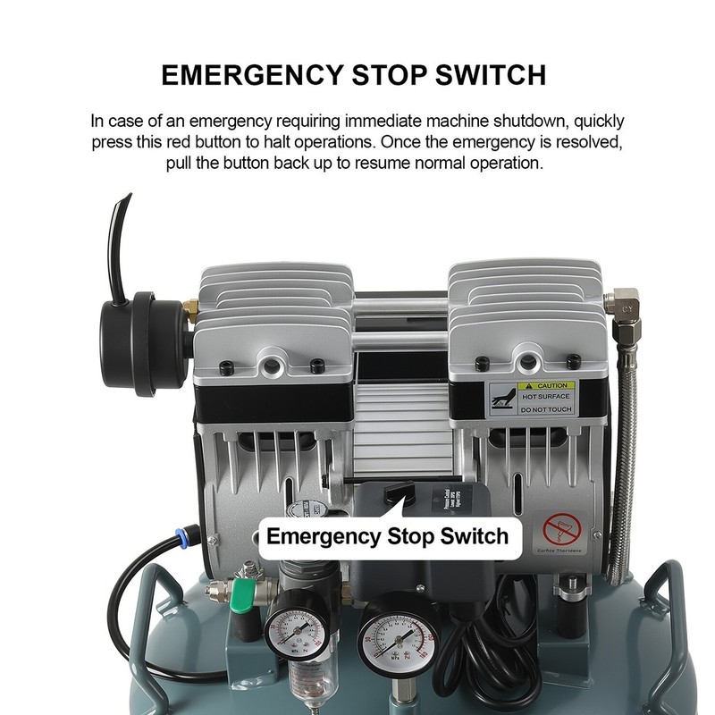 20L/40L Silent Oil-Free Air Compressor for Dental Use DUAL-PRESSURE Medical Pump gallery