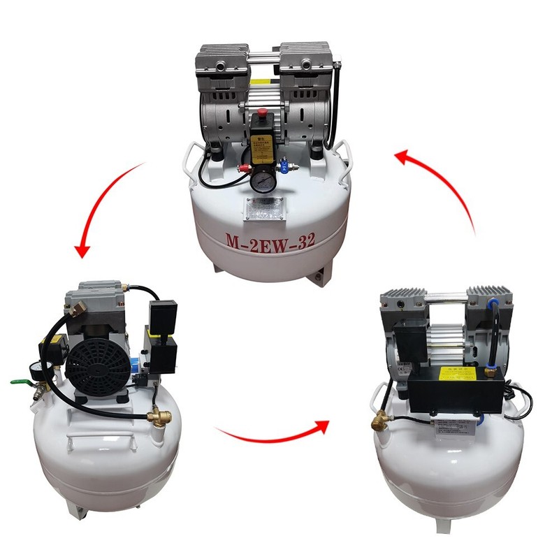 840W Portable Dental Oil Free Silent Air Compressor Machine for 2 Dental Chair gallery