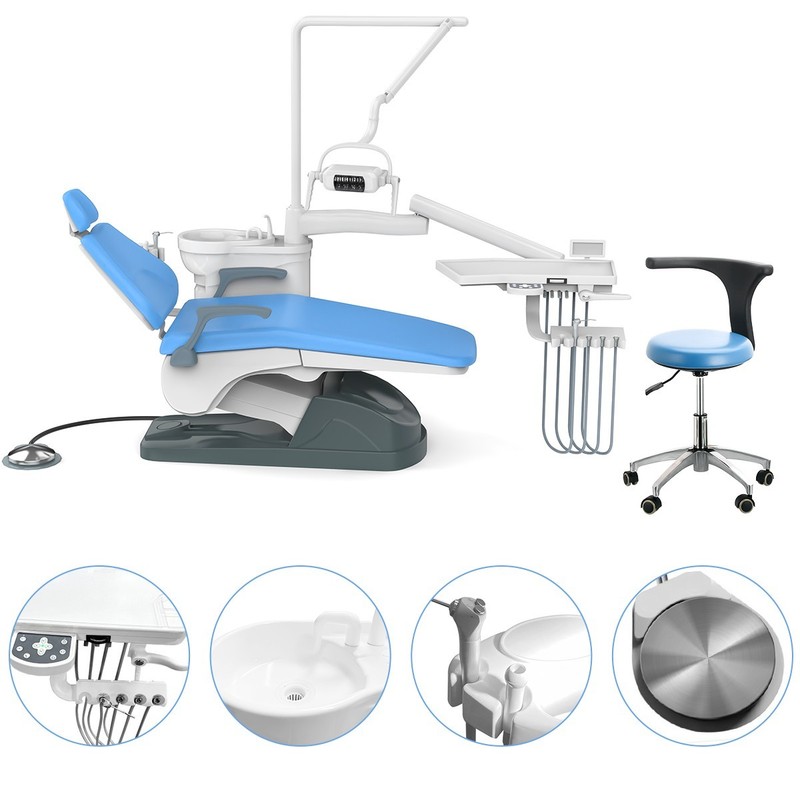 Dental Unit Chair Computer Controlled /Suction System /Oil-Free Air Compressor gallery