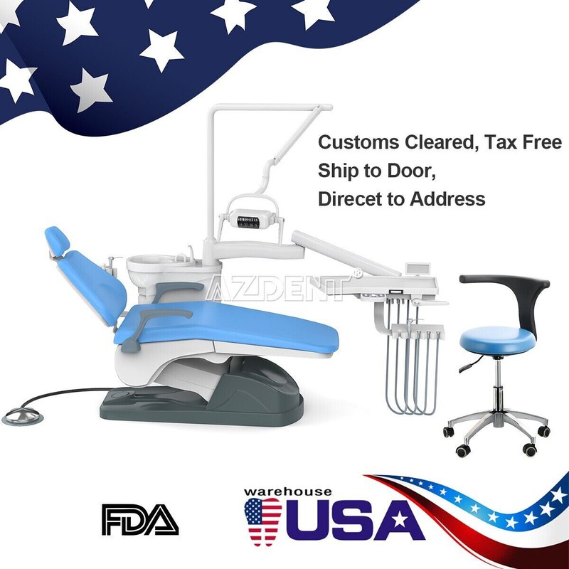 Dental Unit Chair Computer Controlled DC Motor /Silent Oil-Free Air Compressor gallery