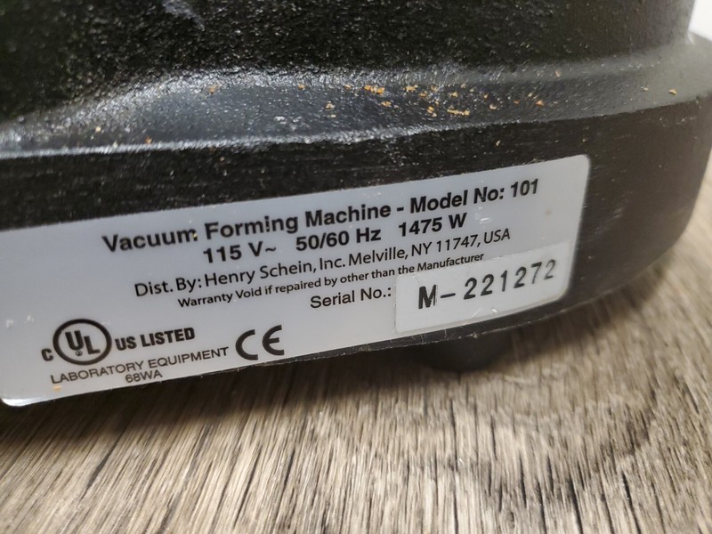 Henry Schein Vacuum Forming Machine Model 101 Dental Molding w/ broken switch gallery