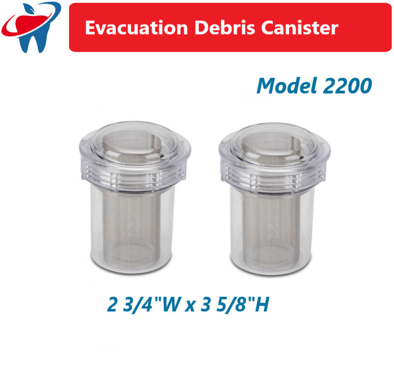 Dental Suction Evacuation Traps Debris Disposal Vacuum Filter #2200, Evac-U-Trap