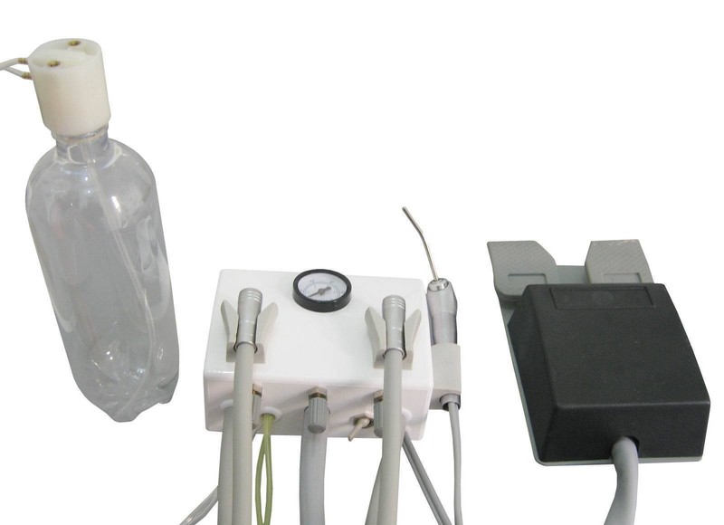 NEW Dental Portable Wall Mount Turbine Unit with Air Compressor +Triplex Syringe