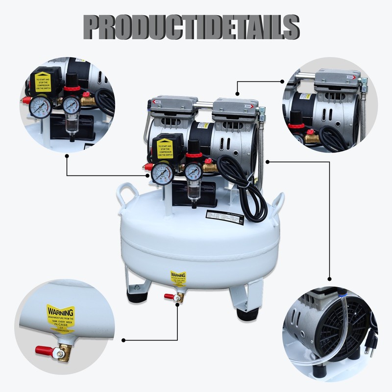 30L Dental Oil-Free Air Compressor Silent Medical Pump Low Noise for Chairs gallery