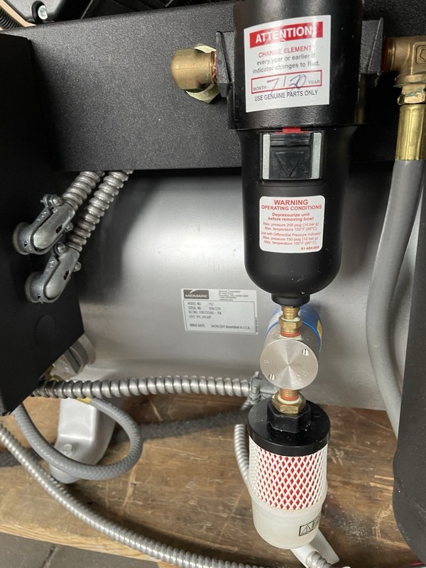 Midmark Power Air P52 Oil-Less Dental Air Compressor 3.2 HP 5-7 Users--208/230v gallery