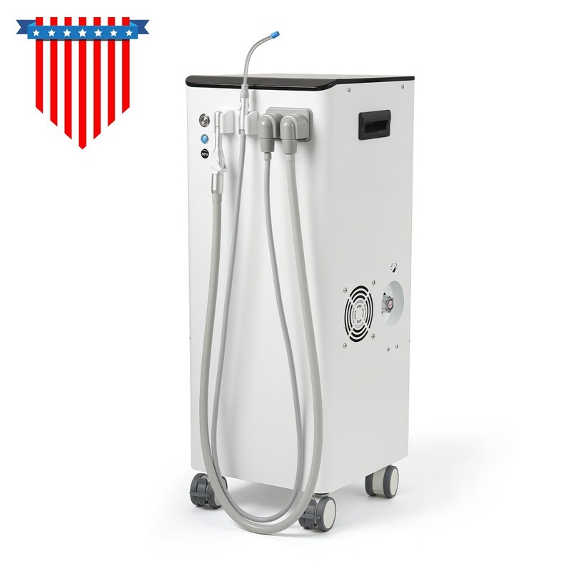 Dental Electric Suction Machine Mobile Vacuum System Strong Suction/Semi-Dry