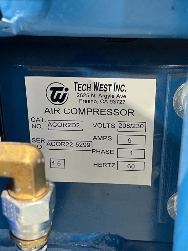 Tech West Ultra Clean ACOR2D2 Oil-Less Dental Air Compressor. Sound Cover Quiet! gallery