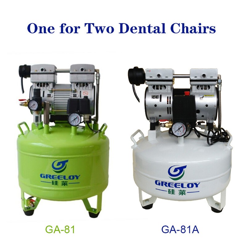 40L Silent Dental Electric Oil-free Air Compressor GA-81 for Two Dental Chair CE