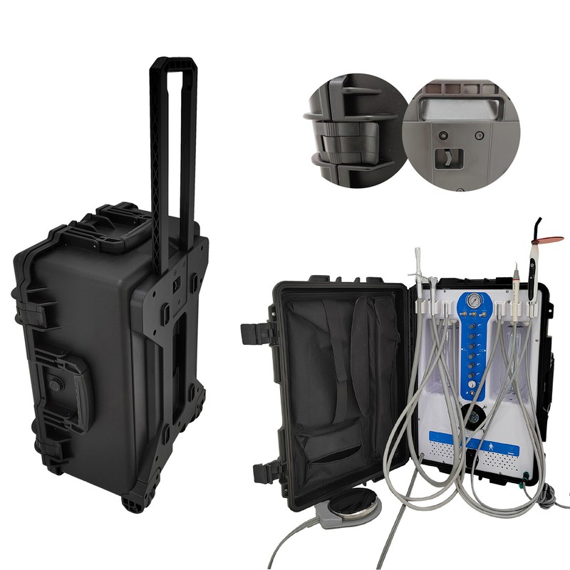 GU-P206S Greeloy Portable Dental Unit with Air Compressor+Curing Light+Scaler 4H