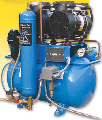TECH WEST Rocky Series 1.5 HP Oilless Dental Air Compressor 3 Users ACOR2D2