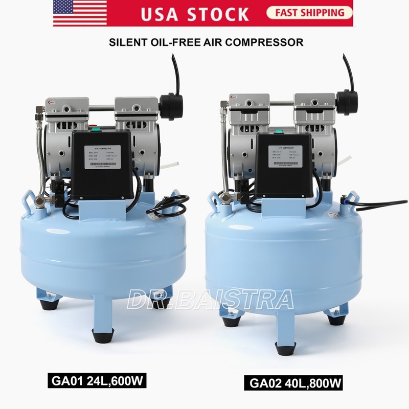 24L/40L Portable Dental Air Compressor Oil Free Silent Air Pump for Dental Use gallery