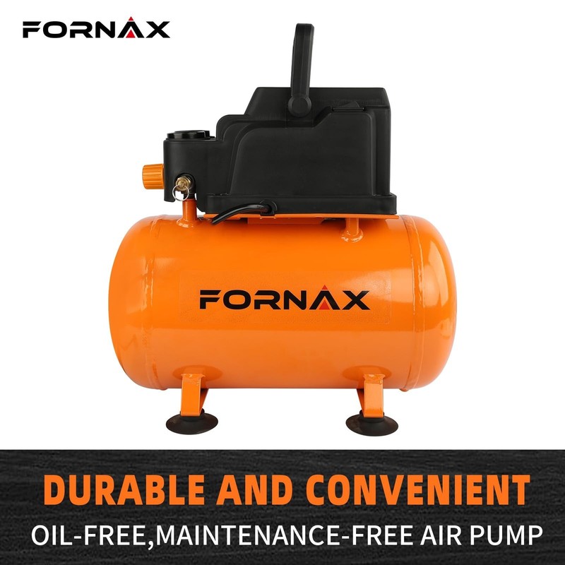 FORNAX 3 Gallon Portable Air Compressor, 110 PSI Hot Dog Air Compressor, Oil ... gallery