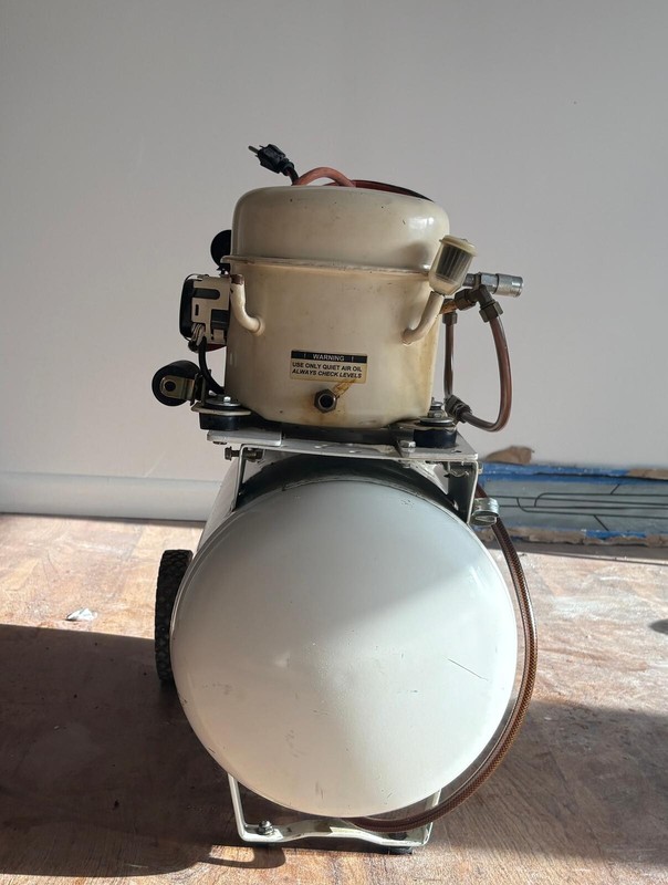 Quiet Air II Lubricated Dental Air Compressor-Dual Head, 1 HP, 11 Gal Tank 120v gallery