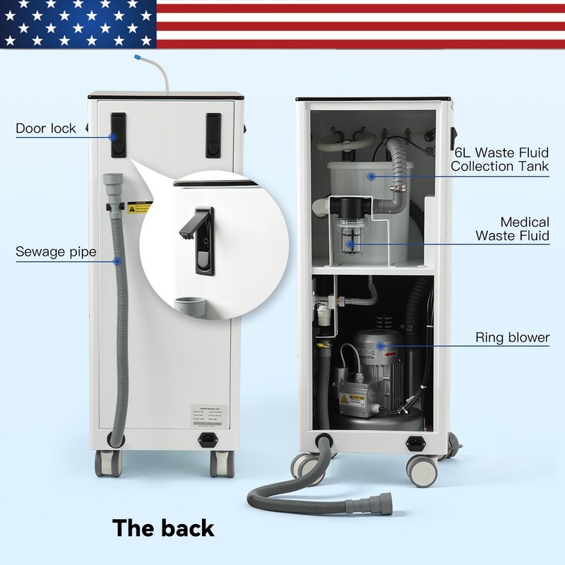 Portable Dental Delivery Unit Treatment Syringe /Dental Suction System Pump gallery