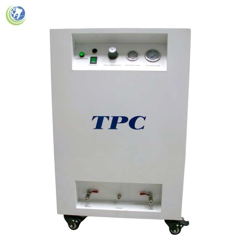 TPC Silent Mobile Dental Oil Free Air Compressor With Soundproof Metal Cabinet