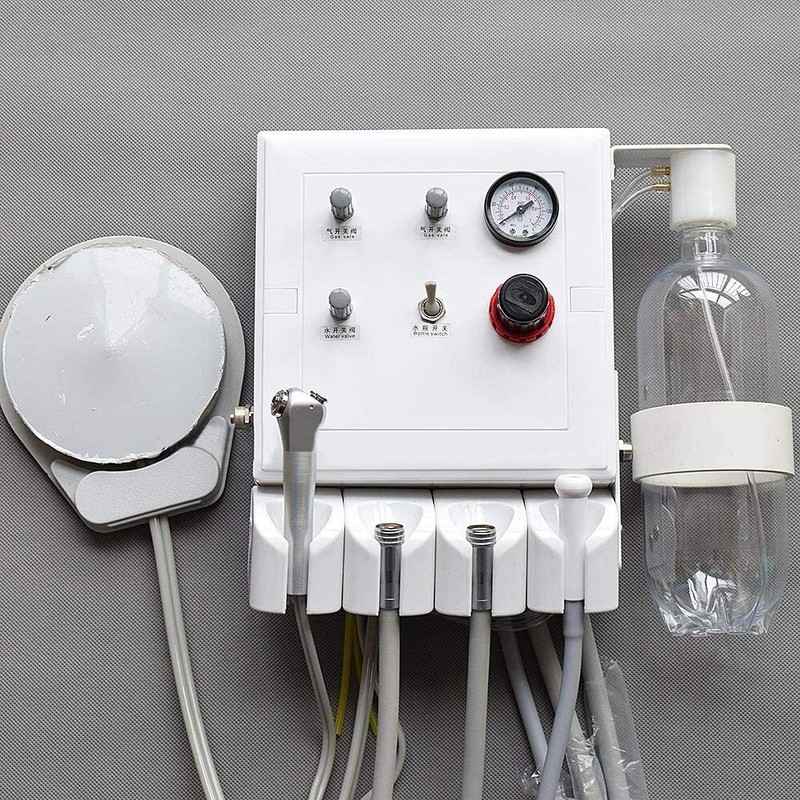 Wall-Mouted Portable Dental Turbine Unit Work Syringe With Air Compressor 4H CE gallery