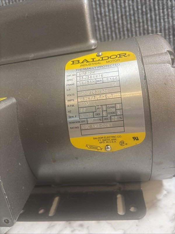 Bulldog QT Motor Baldor L1310M 1HP 115/230V 1725 gallery
