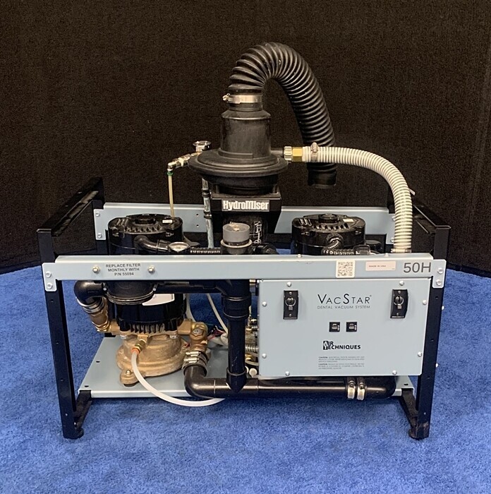 Air Techniques VacStar 50H Dental Dual Head Vacuum System w/ HydroMiser (4 User) gallery