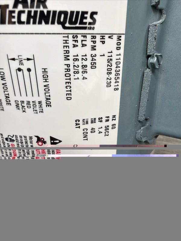 AIR TECHNIQUES VacStar 50 1HP CARTRIDGE WETRING DENTAL VACUUM PUMP gallery