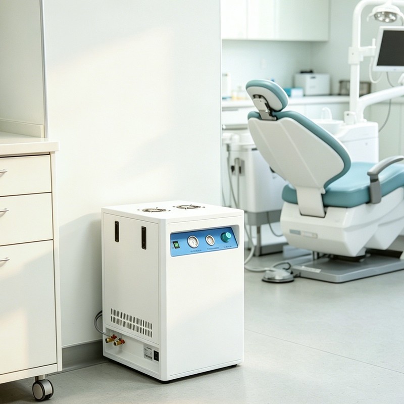 Compresor Aire Dental Silencioso 40L Caja Insónica Ruedas Sin Aceite 155L/min gallery