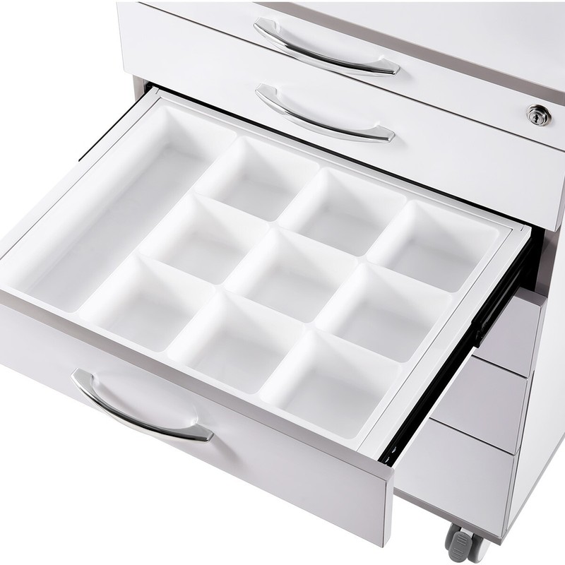 Portable Dental Mobile Delivery Unit Air Compressor 4Hole/5 Drawers Trolley gallery