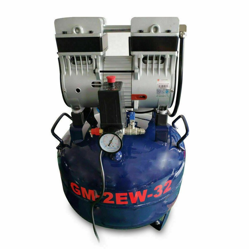 110V 850W Portable Dental Medical Air Compressor Oil Free Tank Noiseless New gallery