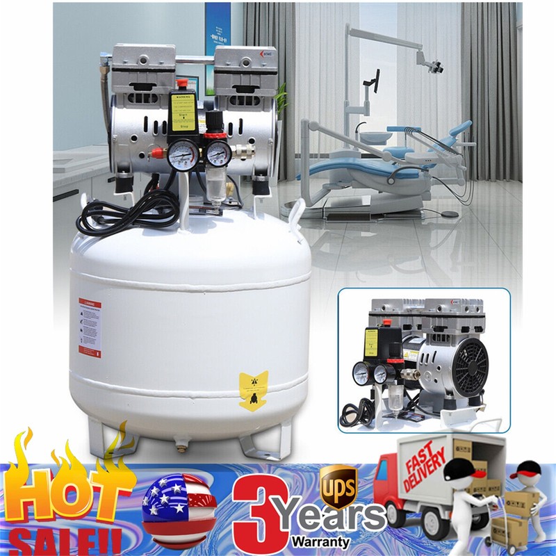 Dental 40l Air Compressor Medical Equipment Oil Free Oilless 165l/min