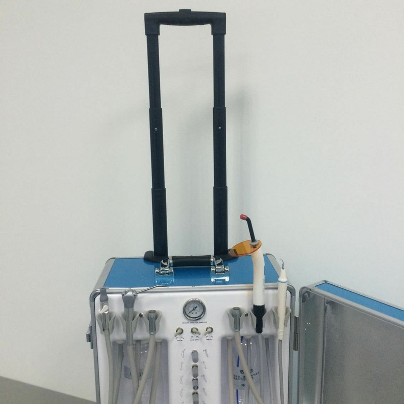 Greeloy GU-P206S Dental Portable Unit Air Compressor+Curing Light+Scaler 2H 110V gallery