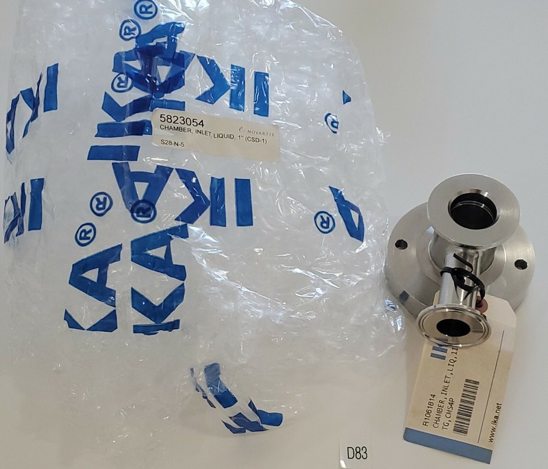*NEW* IKA R1061814 Inlet Chamber Liq 1 IN S-F TG CMS4P + Warranty!