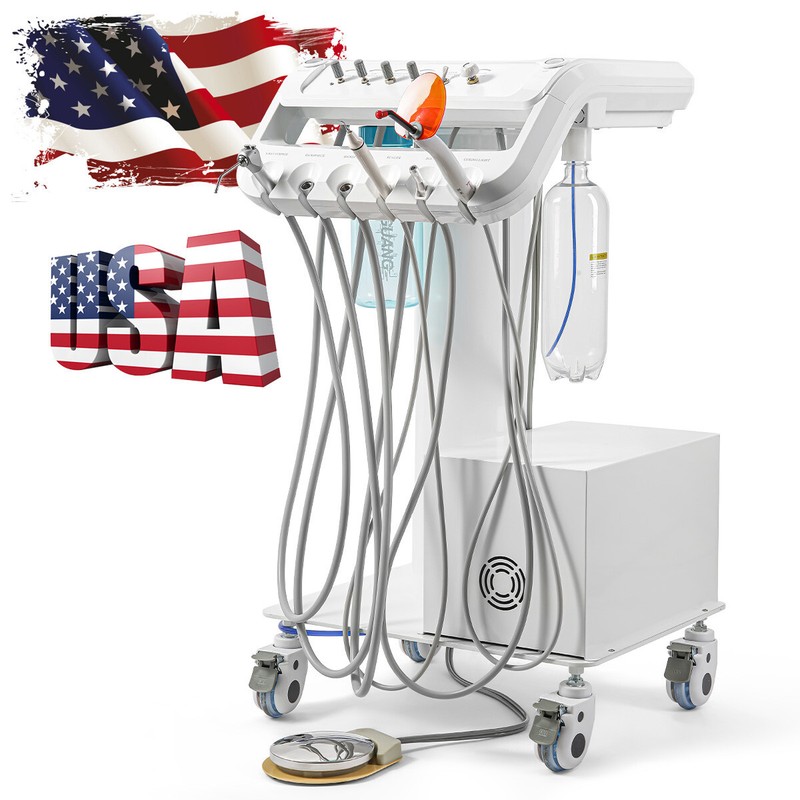Dental Portable Delivery Unit +Woodpecker Curing Light/ Hygiene Prophy Handpiece