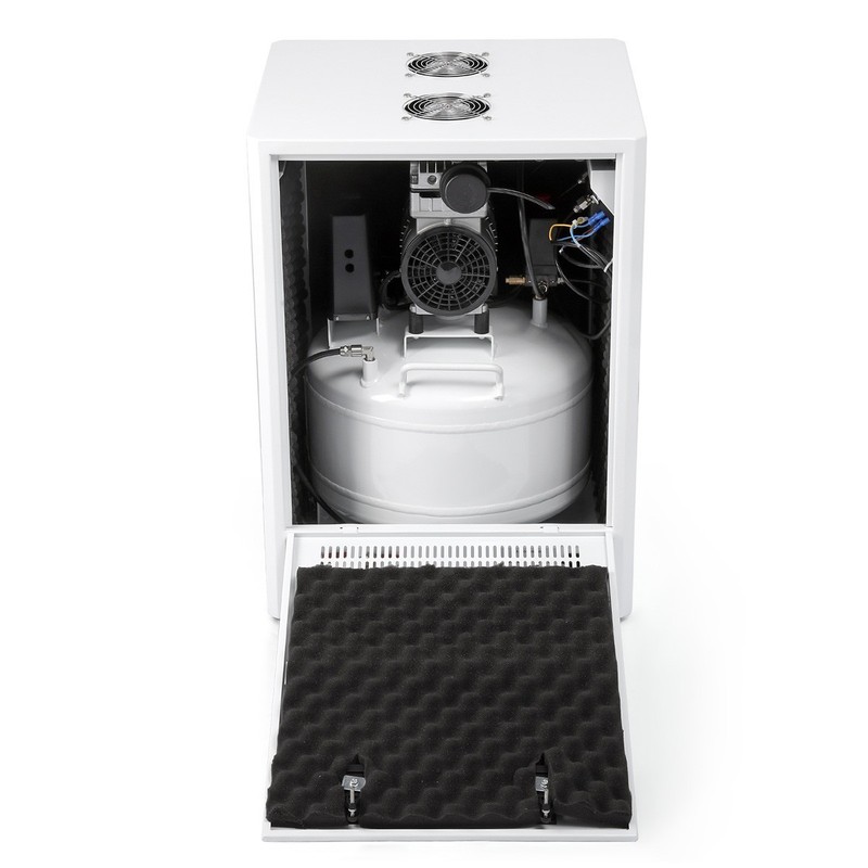 Compresor Aire Dental Silencioso 40L Caja Insónica Ruedas Sin Aceite 155L/min gallery