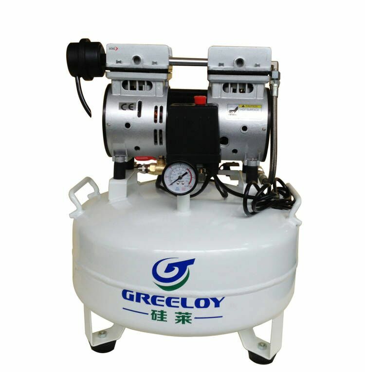 24L 600W Dental Medical 8Bar Oilless Silent Quiet Air Compressor Oil Free GA-61A