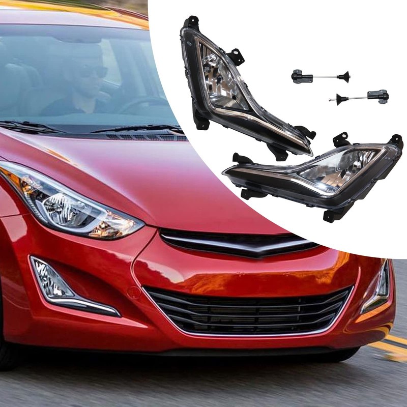 Fog Lights Set for 2014-2016 Hyundai Elantra 1.8L 2.0L 92201-3X210&92202-3X210 gallery