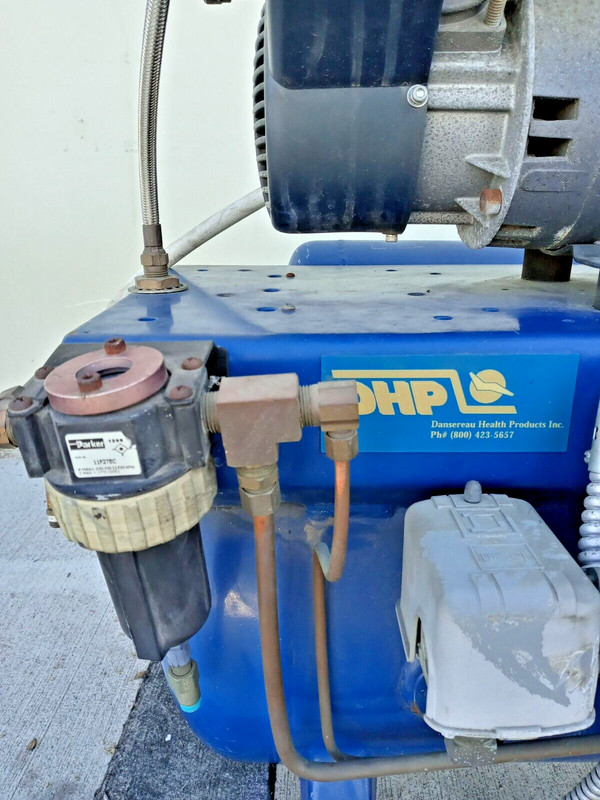 DHP Silent Flow 1 HP Dental Oil-Less Dental Air Compressor , 240V / Works gallery