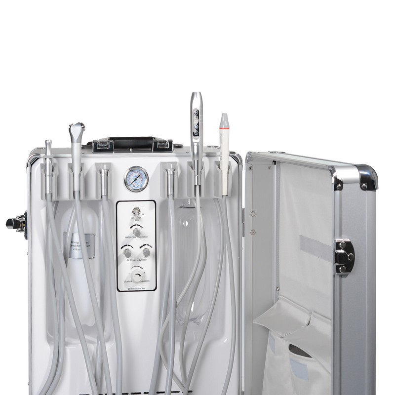 Portable Dental Unit w/ Air Compressor 3 Way Syringe LED Curing Light Scaler 4H gallery