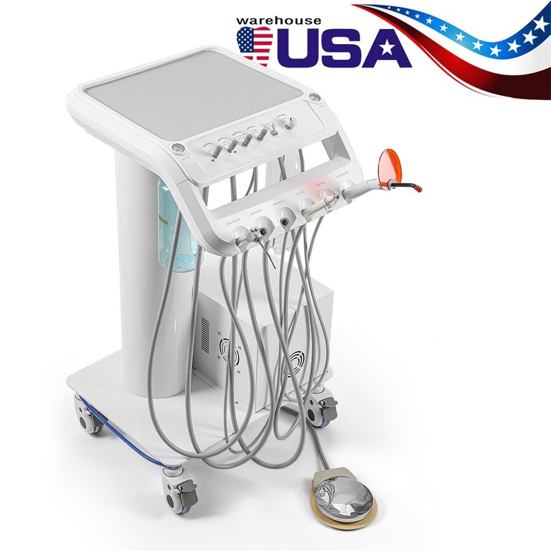 Dental Portable Delivery Unit Syringe Suction Air Compressor Cart/Suction System gallery