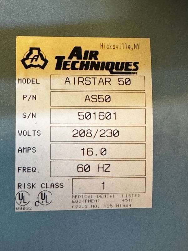 Used Air Techniques Airstar 50, Dental Compressor AS-50 - Pick-up Only gallery