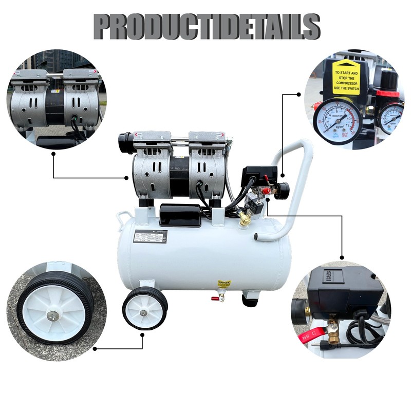 550W 24L Portable Dental Medical Air Compressor Oil Free Tank for Dental Use gallery