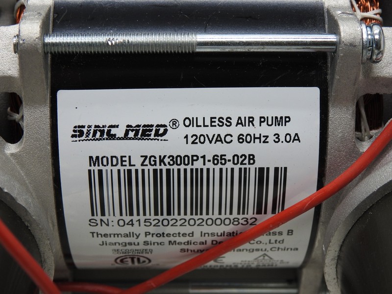 Sinc-Med Oilless Lab Diaphragm Air Pump 120VAC 60Hz 3.0A ZGK300P1-65-02B - NEW! gallery