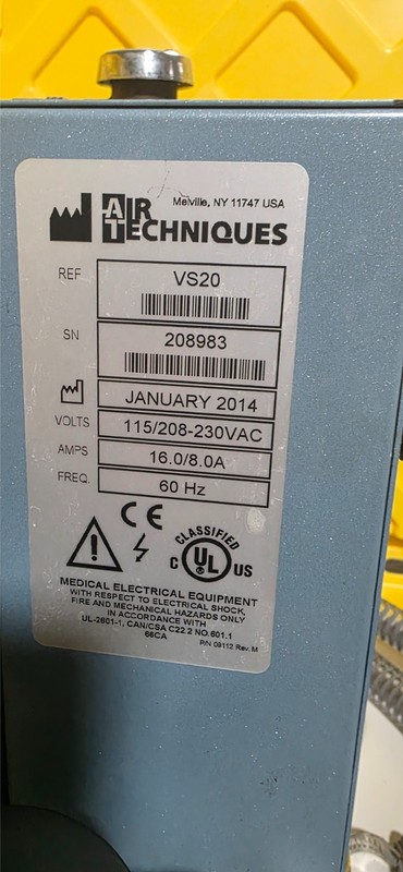 Air Techniques VacStar 20 Dental Vacuum System S/n 208983 with install kit gallery