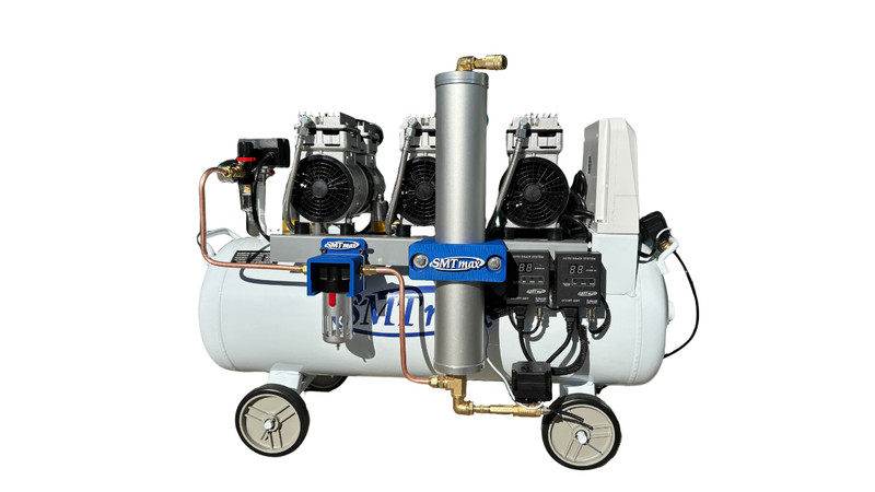 SMTmax 3HP Dental Air Compressor Oil-Less Auto Dryer Auto Drain 220V