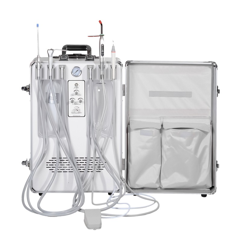 Dental Portable Treatment Unit Air Compressor with Light Curing and Scaler 4H US gallery
