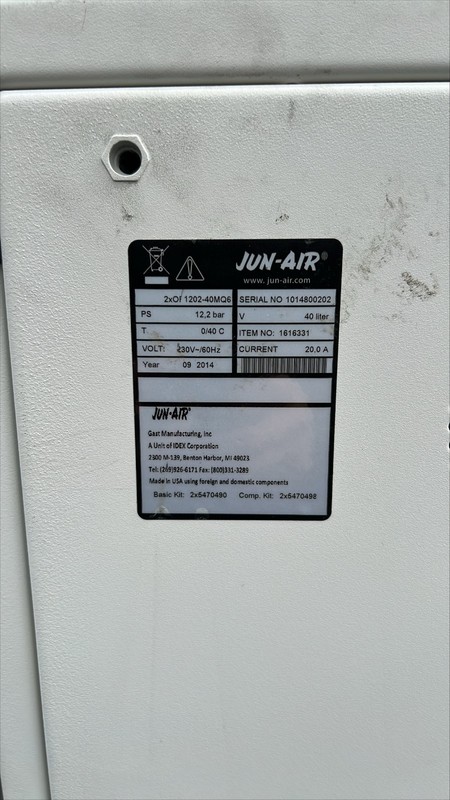 Jun-Air Model 2000 Air Compressor Cabinet Unit Quiet 120 psig Medic (3370141) gallery