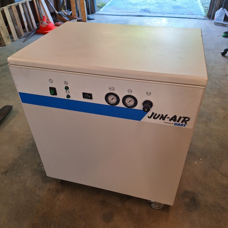 JUN-AIR Electric Air Compressor: Enclosed, Oil Free, 2 hp, 9 cfm, 120 psi Max gallery
