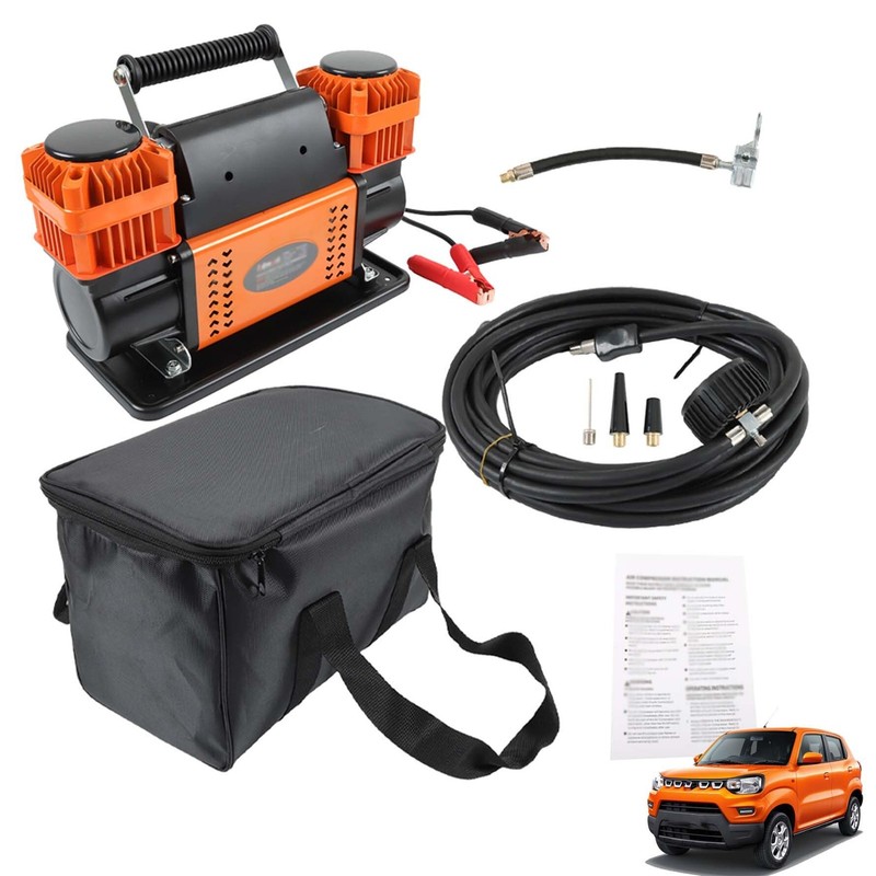 12V Heavy Duty Dual Cylinder Air Compressor Pump for RV Truck ATV SUV